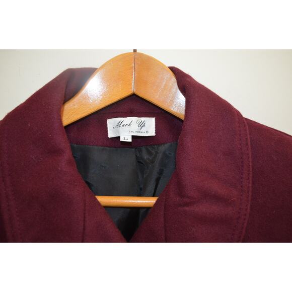 Vintage Burgundy Oversize Cropped Jacket Size Large - Picture 5 of 11